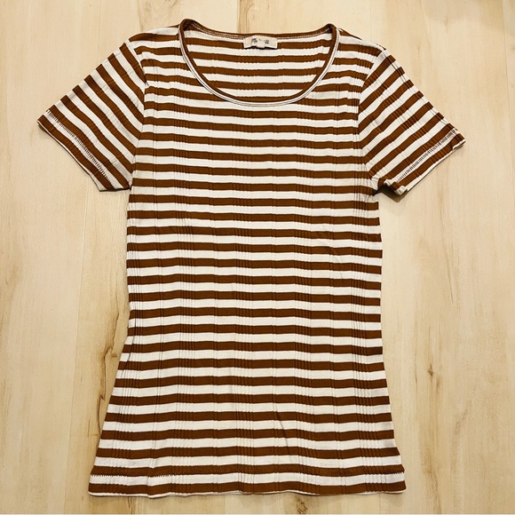 Madewell M Ribbed scoopneck striped tee - Picture 2 of 5